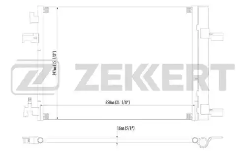 Радиатор кондиционера (конденсатор) ZEKKERT MK-3004