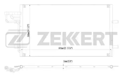 Радиатор кондиционера (конденсатор) ZEKKERT MK-3033
