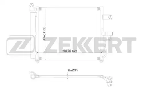 Радиатор кондиционера (конденсатор) ZEKKERT MK-3057