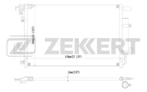 Радиатор кондиционера (конденсатор) ZEKKERT MK-3034