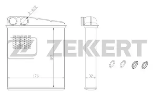 Радиатор печки ZEKKERT MK-5054