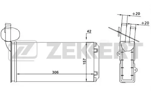 Радиатор печки ZEKKERT MK-5064