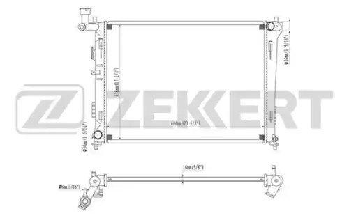 Радиатор системы охлаждения двигателя ZEKKERT MK-1079
