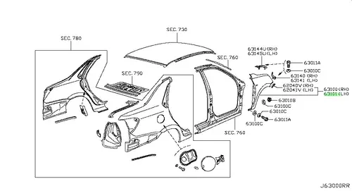 Крыло NISSAN 631135PA0C