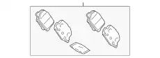 Тормозные колодки дисковые MITSUBISHI 4605B808