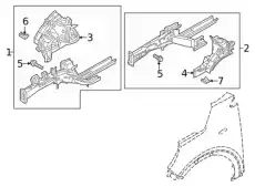 брызговик передний правый/k panel assy-f 64502C5000 MOBIS