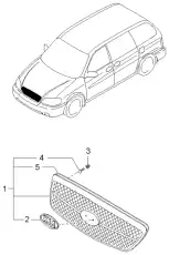Решетка радиатора MOBIS 0K53C50710