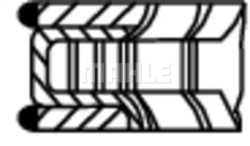 Кольца поршневые MAHLE 001 12 N1