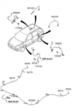 Трос ручного тормоза MOBIS 597701F200DS
