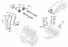  Шестерня распредвала KIA PICANTO 11- 1,2 выпускного 2437003000 MOBIS