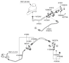 шланг цилиндра сцепления/hose-reservoir 416232F310 MOBIS