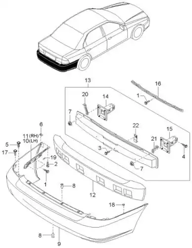 Клык бампера 866413C000 HYUNDAI