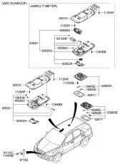 лампа салона 928503E000FC HYUNDAI