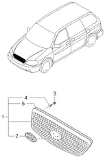 РЕШЕТКА 0K53C50710 HYUNDAI