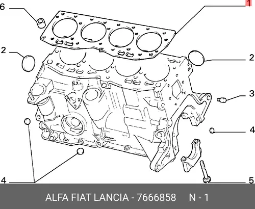 Прокладка ГБЦ LANCIA 766 6858