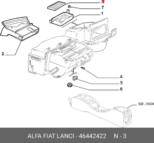 Салонный фильтр LANCIA 4644 2422