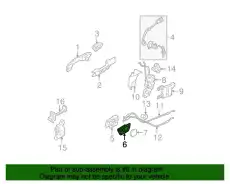 облиц. внутр. ручки лев. перед. дв. 826111F011WK KIA