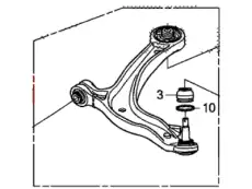 Рычаг подвески HONDA 51350-TK8-A10