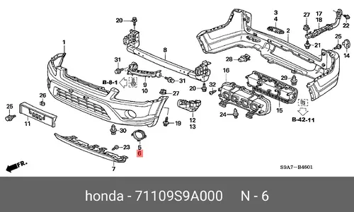 71109S9A000 COVER ASSY, HEAD LAMP HONDA