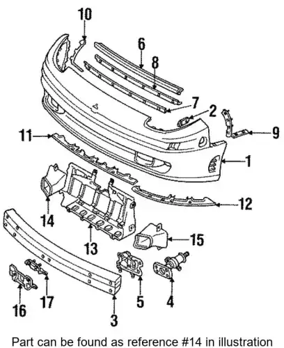 Заглушка бампера 3000 MB640798 MITSUBISHI