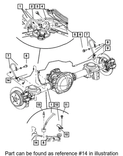 Шланг тормозной 52128515AC JEEP