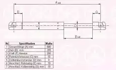 Амортизатор капота KLOKKERHOLM 55362800
