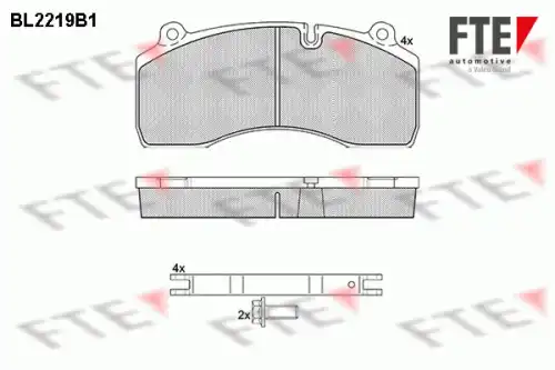 Тормозные колодки дисковые FTE BL2219B1