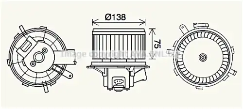 Вентилятор отопителя AVA PE8406