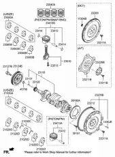 Болт коленвала 231272B000 HYUNDAI
