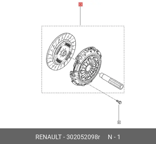 Диск сцепления RENAULT 302052098R