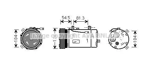 компрессор кондиционера VW FDAK307 AVA