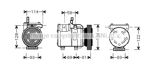 Компрессор системы кондиционирования HYAK199 AVA