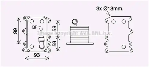 маслоохладитель АКПП BMW E60 2.0-3.5D 01> BW3560 AVA
