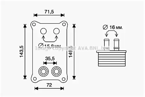 Фильтр масляный AVA FD3623 FORD