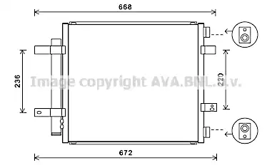 Радиатор кондиционера (конденсатор) AVA JR5053D