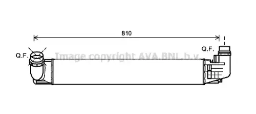 Радиатор системы охлаждения двигателя AVA DAA4009