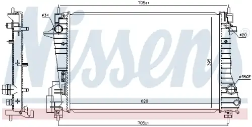 Радиатор кондиционера (конденсатор) NISSENS 606455