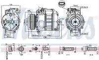 Компрессор BMW X5 (E70) 3.0i 2/07-9/08 890037 NISSENS