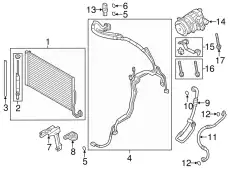 компрессор кондиционера Porsche Cayenne 4.5i 02) 95812601401