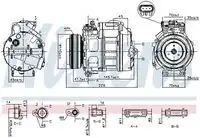 компрессор кондиционера BMW X5 3.0D 07> 890329 NISSENS