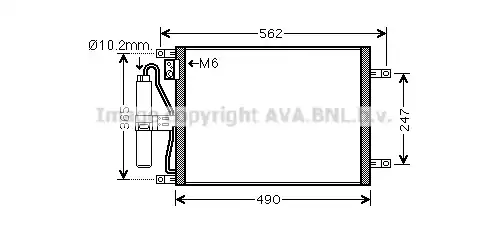 Радиатор кондиционера (конденсатор) AVA DN5252D