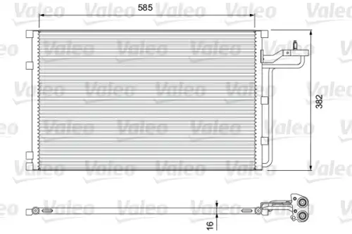 Радиатор кондиционера (конденсатор) VALEO 814416