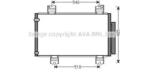 Радиатор кондиционера (конденсатор) AVA HDA5236D