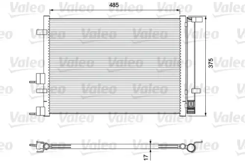 Радиатор кондиционера (конденсатор) VALEO 814395