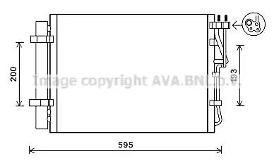 Радиатор кондиционера (конденсатор) AVA KA5198D