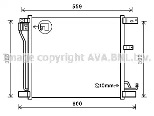 Радиатор кондиционера (конденсатор) AVA DNA5401