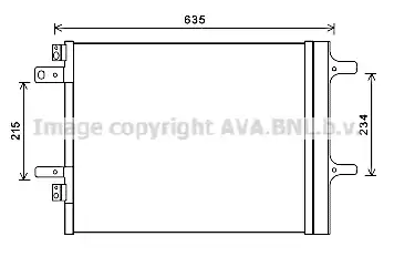 Радиатор кондиционера (конденсатор) AVA CNA5308D