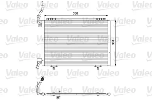 Радиатор кондиционера (конденсатор) VALEO 814075