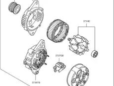 Генератор HYUNDAI / KIA 373002G855