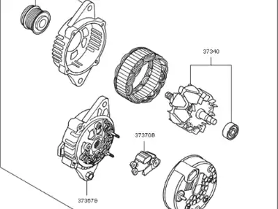 Генератор HYUNDAI / KIA 373002G855